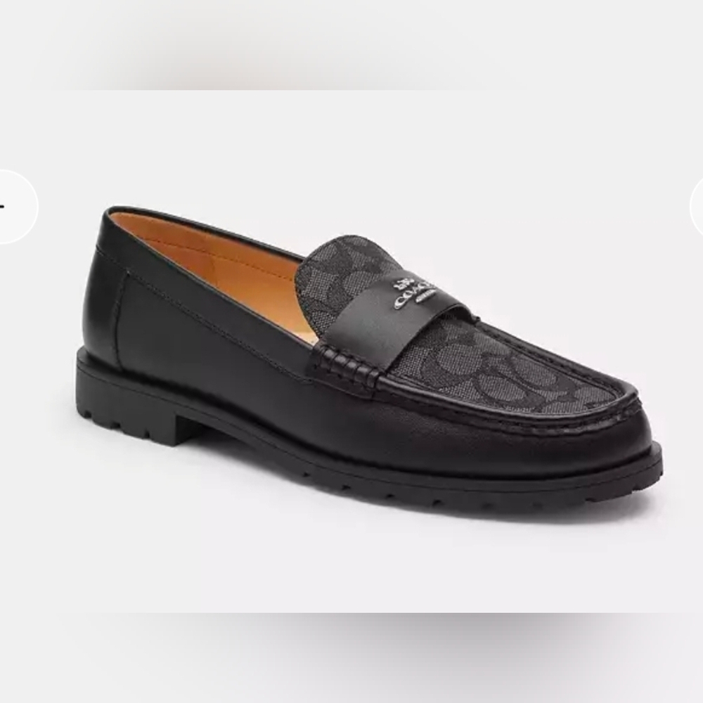 Coach Women's Janie Sig Loafers - Black / Charcoal